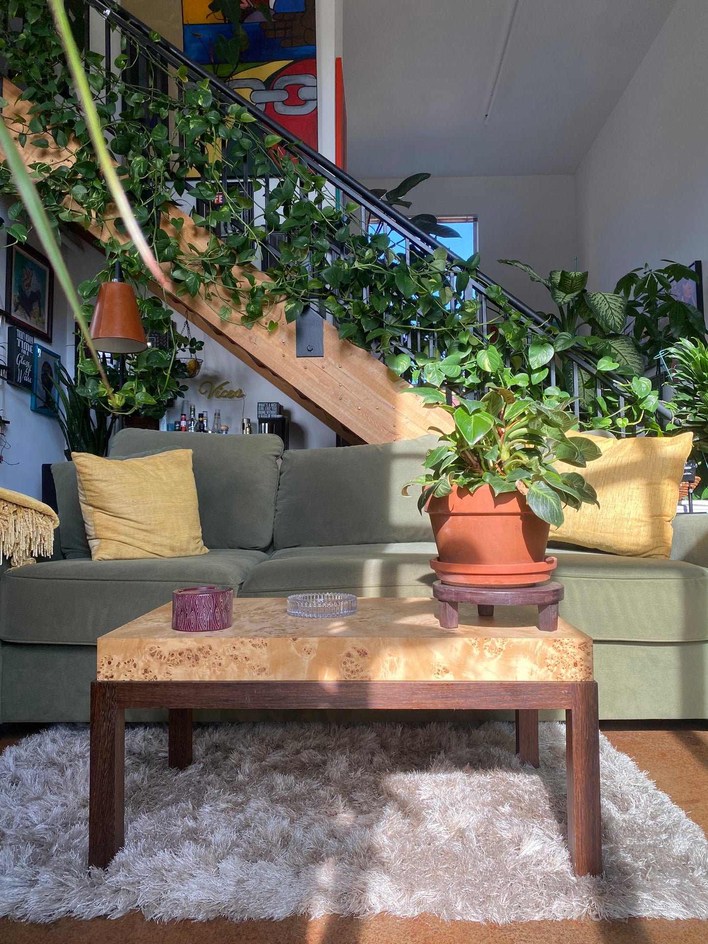 Burlwood Coffee Table